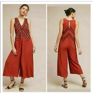 Anthropologie Maeve Desert Embroidered Jumpsuit